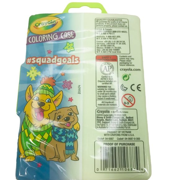 Crayola #Squadgoals Coloring Case Travel Activities New - Picture 2 of 6